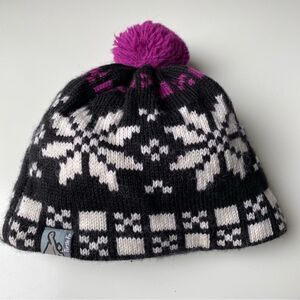 Turtle Fur wool fleece lined hat beanie hat Pom